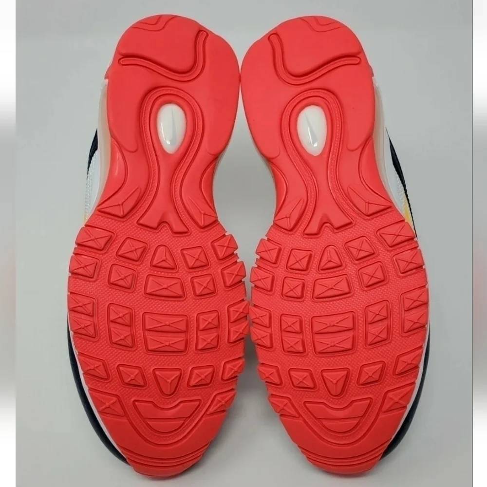 Nike Air Max 97 Women's Pure Platinum Laser Orange Size 5.5  921733-015 New